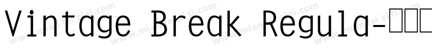 Vintage Break Regula字体转换